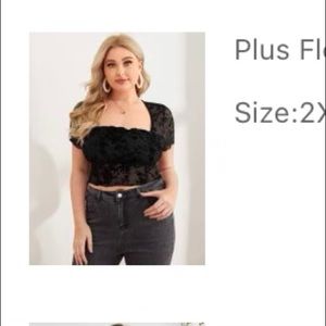 Shein // Black Crop Top